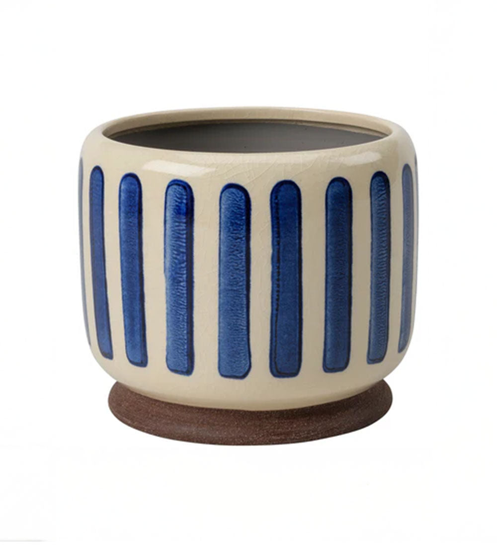 Blue Stripe Pot