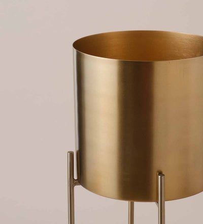 Gold Hübsch Planter with Stand