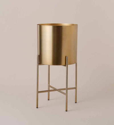 Gold Hübsch Planter with Stand